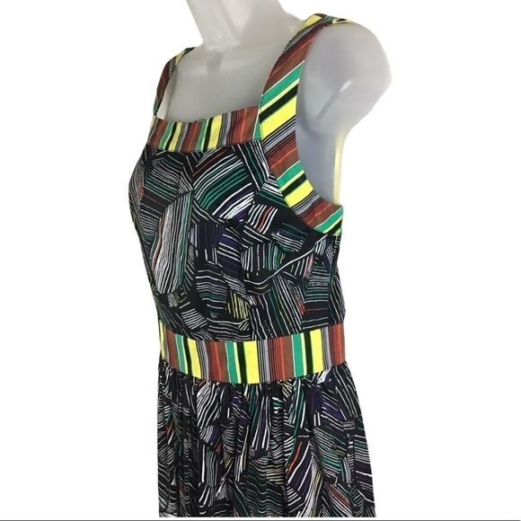 Duro Olowu Multi Color Cotton Fit & Flare Dress - Picture 4 of 11